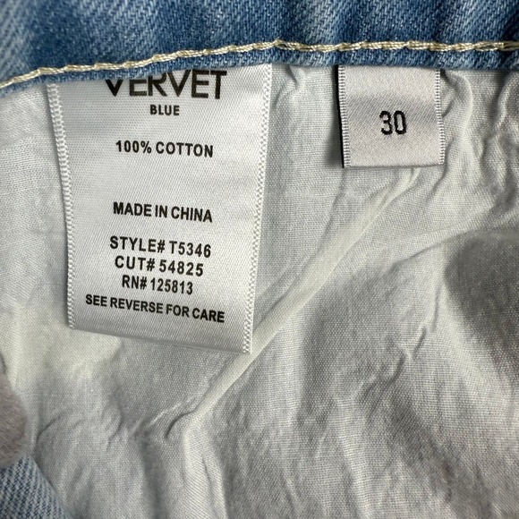 VERVET Leslie 90s Vintage Flare Distressed High Rise Blue Jeans NWT Size 30 Long - Picture 11 of 13